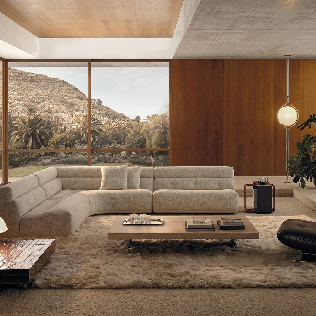 L-Shaped Modular Fabric Sofa - Image 2