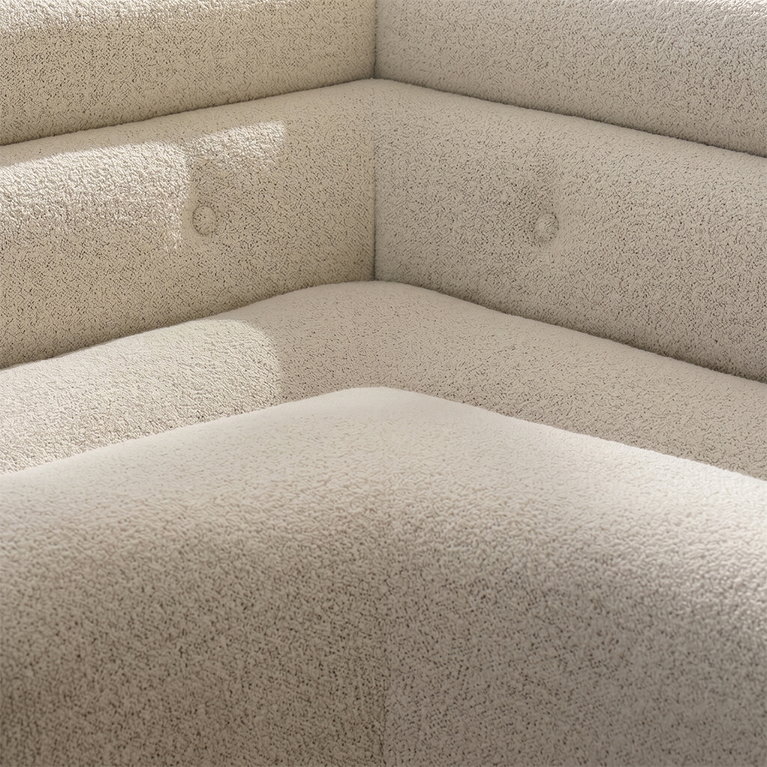 L-Shaped Modular Fabric Sofa - Image 4