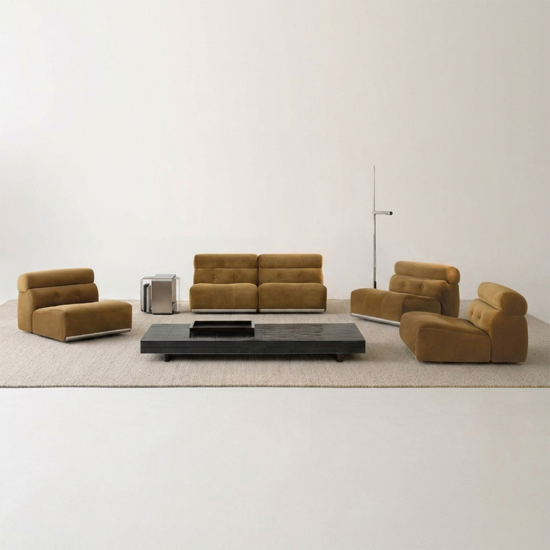 Modern Modular Velvet Sofa Set - Image 2