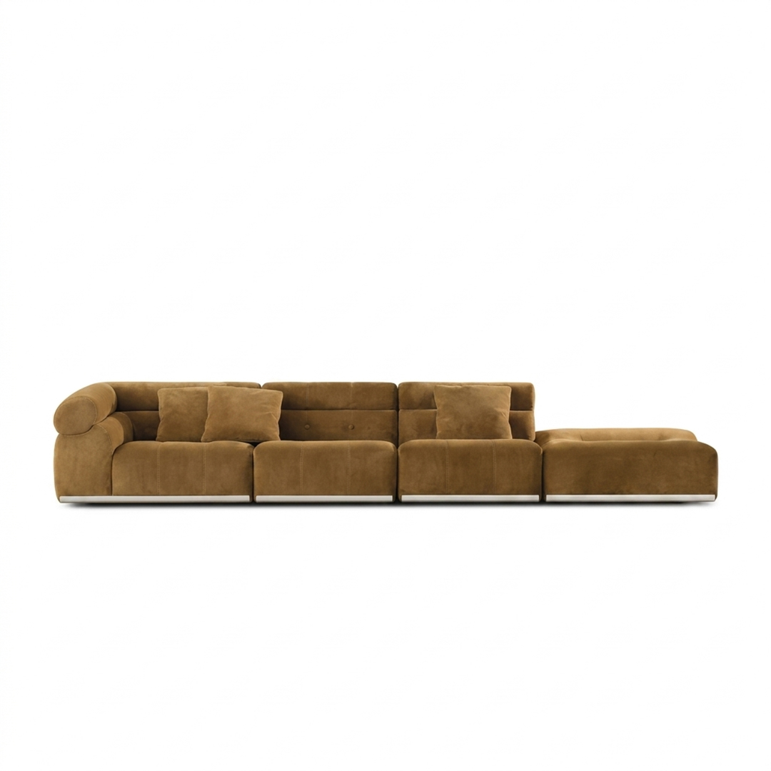 Modern Modular Velvet Sofa Set