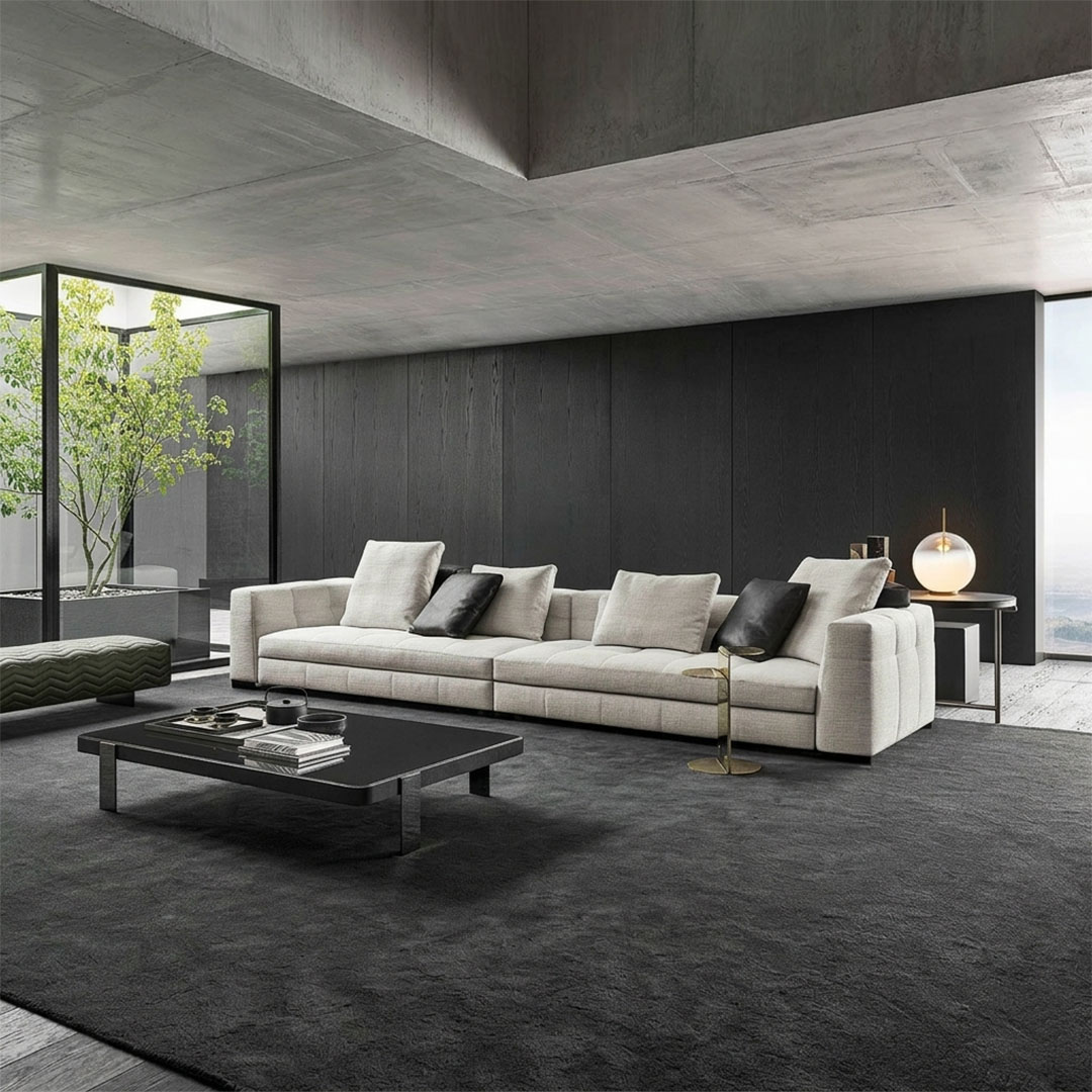 Modern Minimalist Fabric Sofa - Image 2
