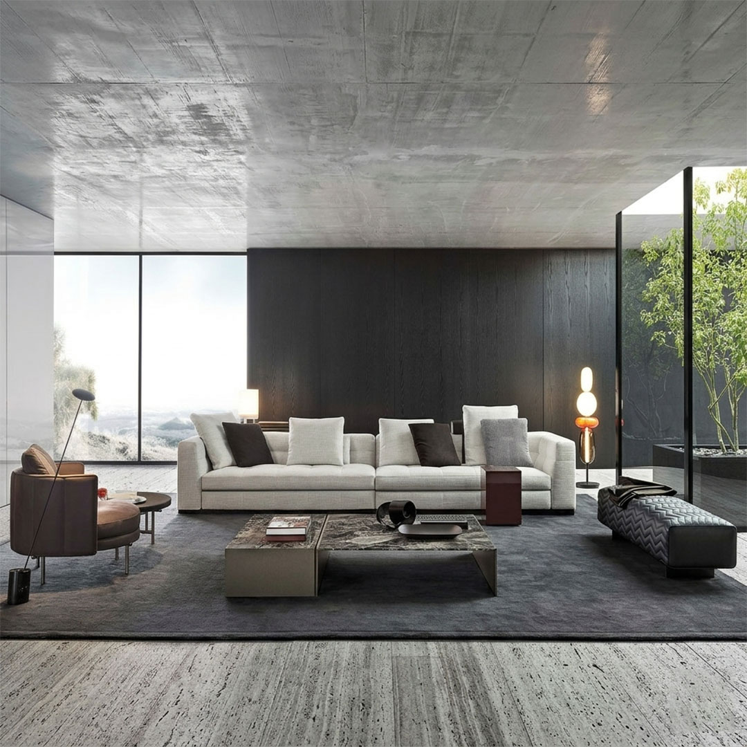 Modern Minimalist Fabric Sofa - Image 3
