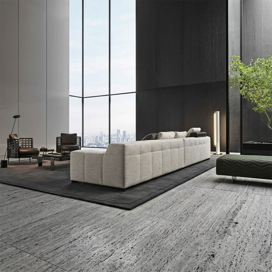 Modern Minimalist Fabric Sofa - Image 4