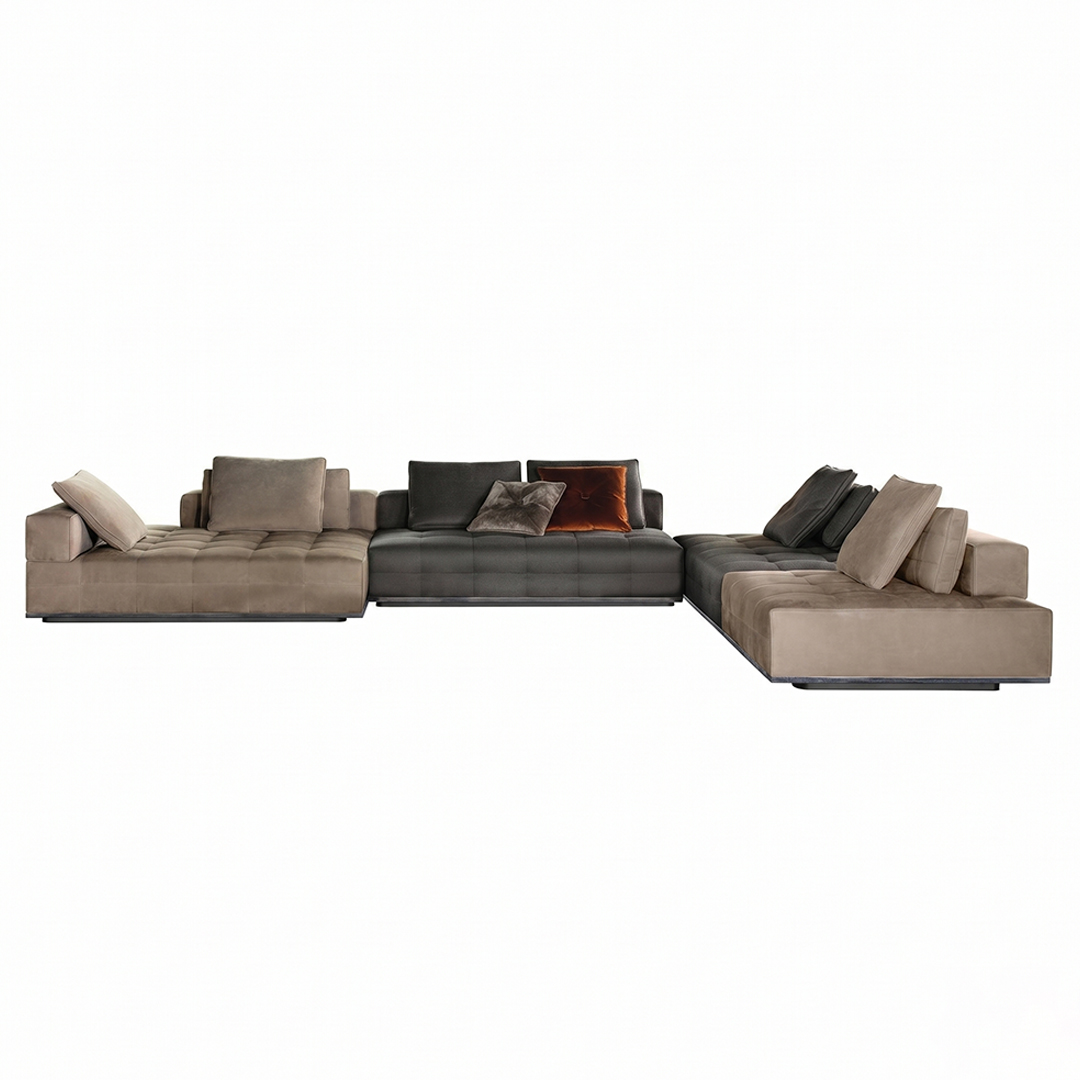 Metropolitan Multi-Tone Tufted Sectional Sofa