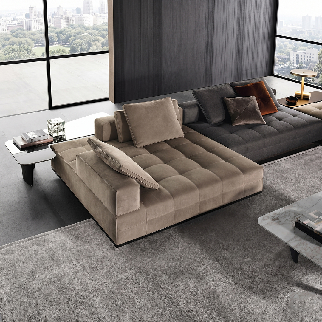 Metropolitan Multi-Tone Tufted Sectional Sofa - Image 3