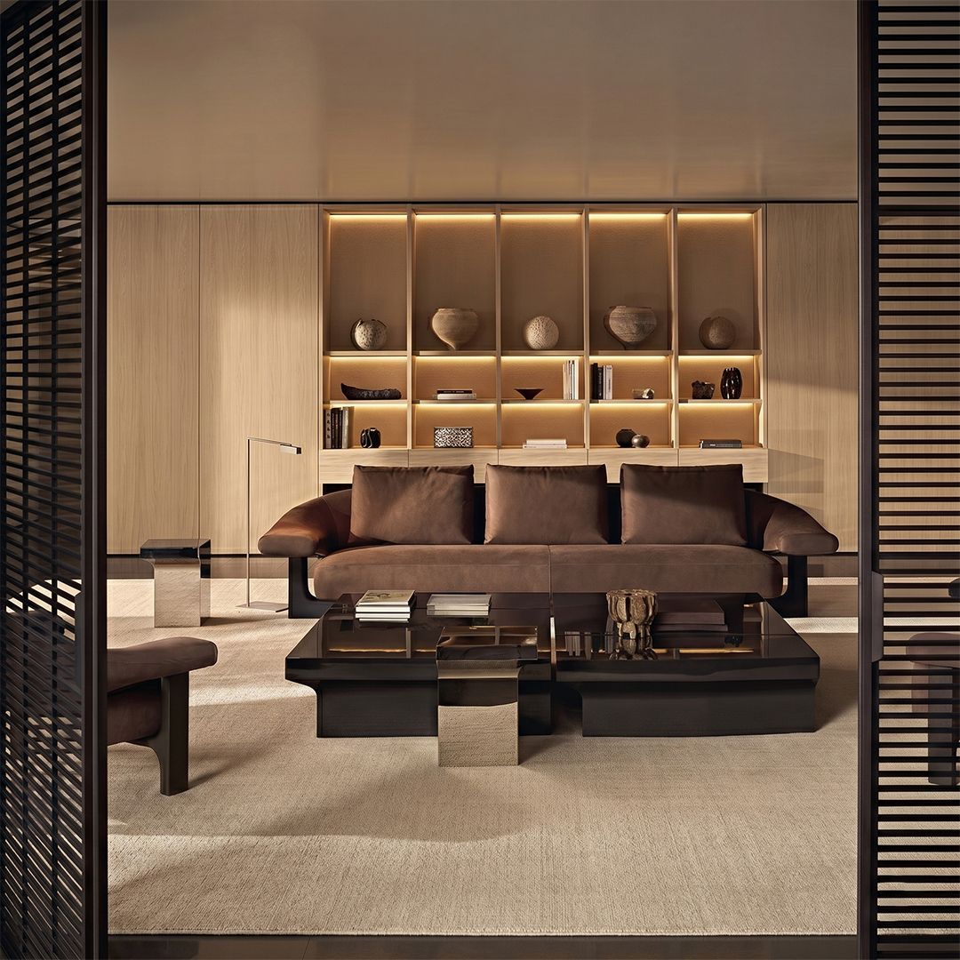 Sienna Architectural Velvet Sofa - Image 2
