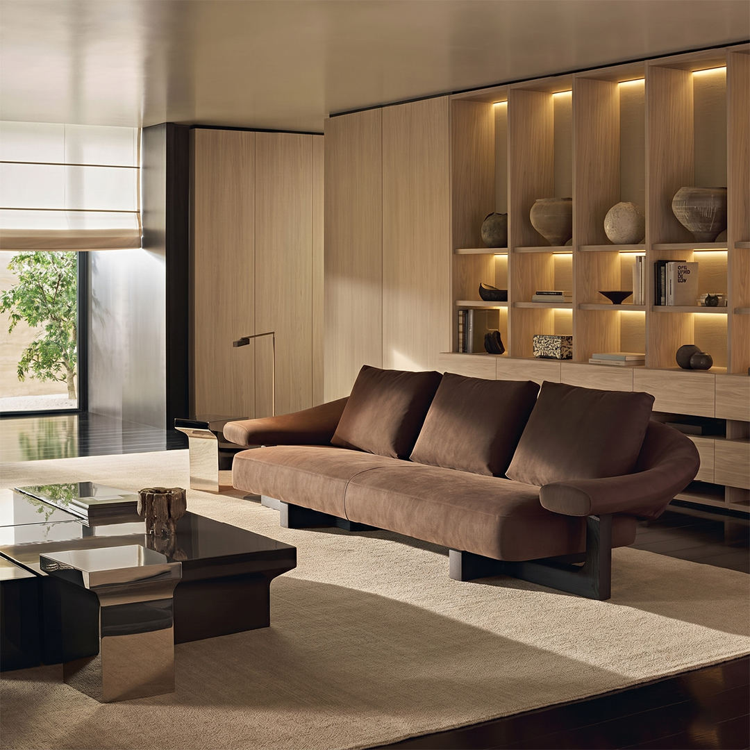 Sienna Architectural Velvet Sofa - Image 3