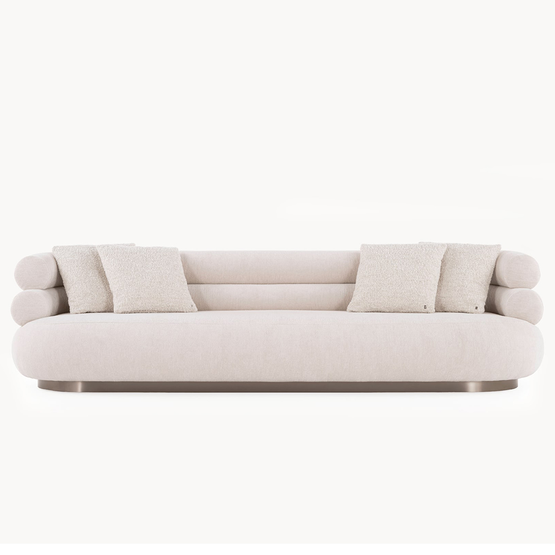 Aero-Luxe Floating Bouclé Sofa