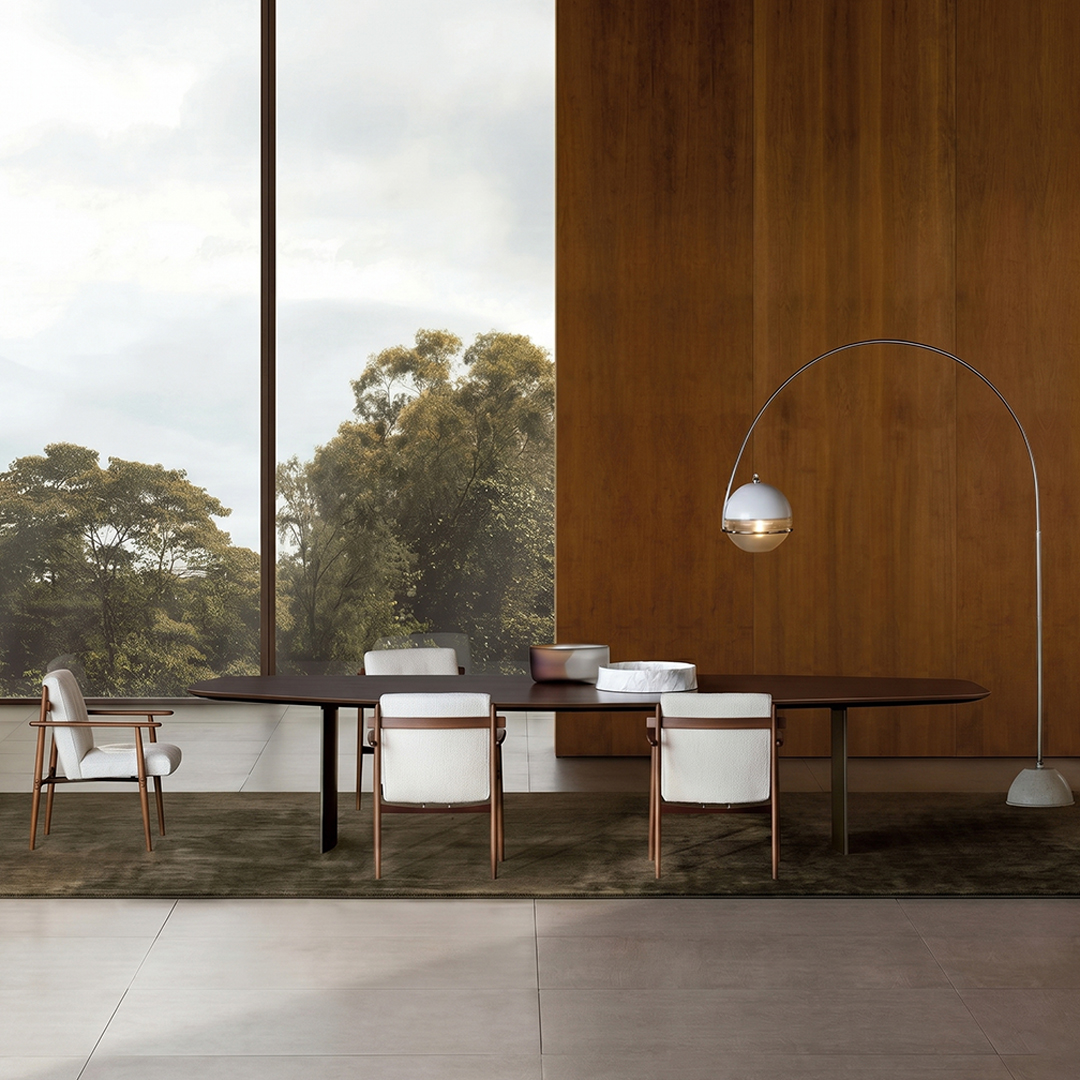 Walnut Wooden Dining Table - Image 2