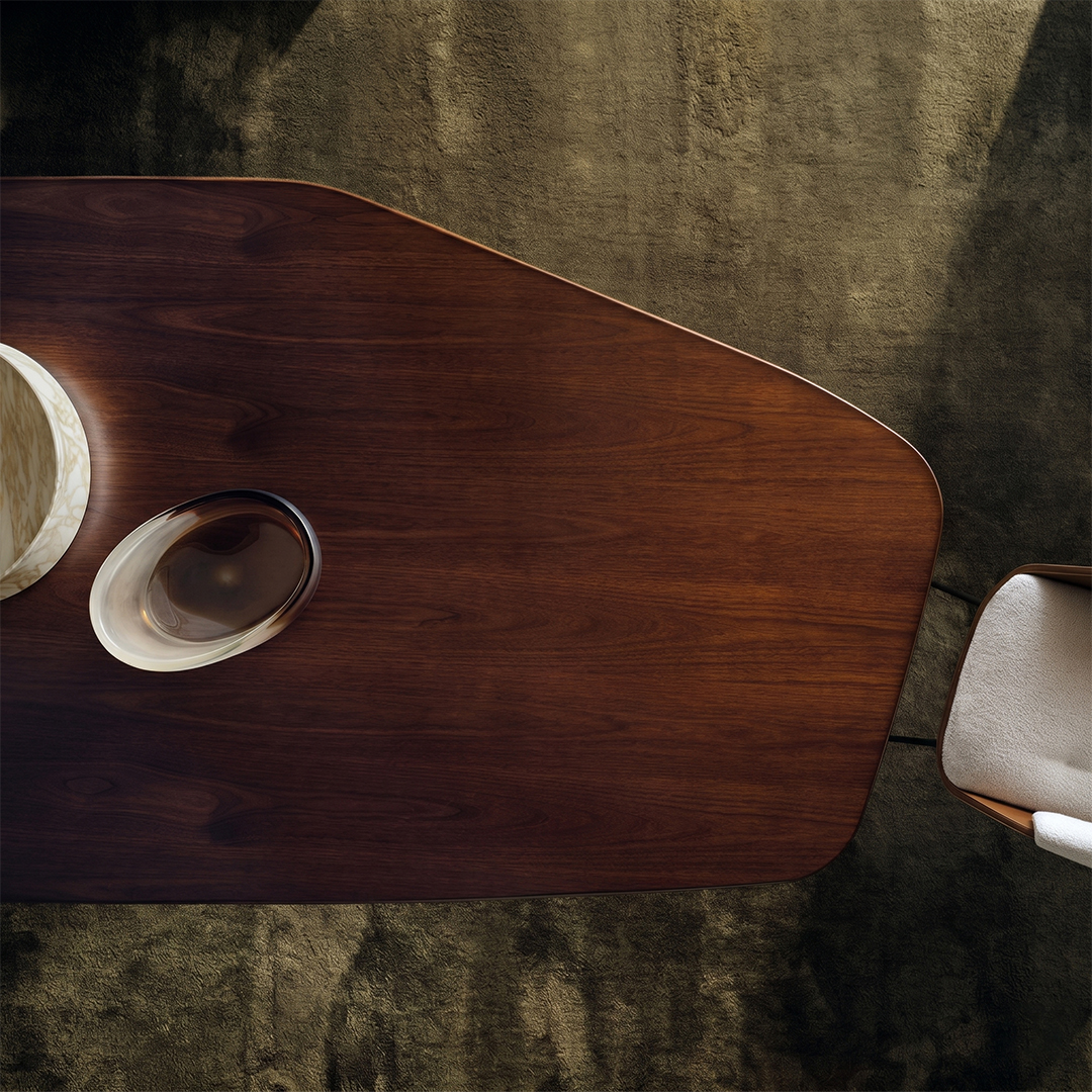 Walnut Wooden Dining Table - Image 3