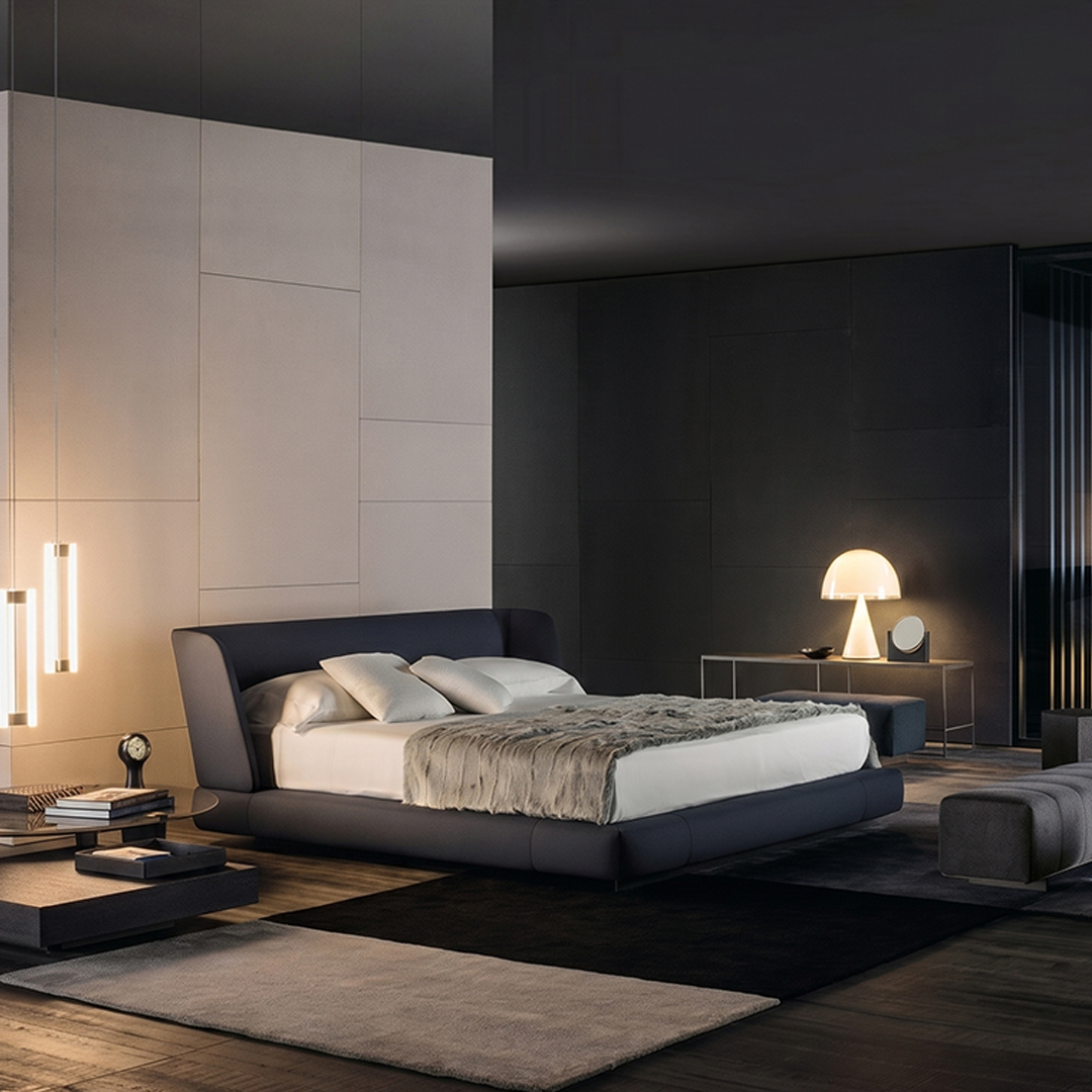 Italian Contemporary Curved Upholstered Bed - Image 5