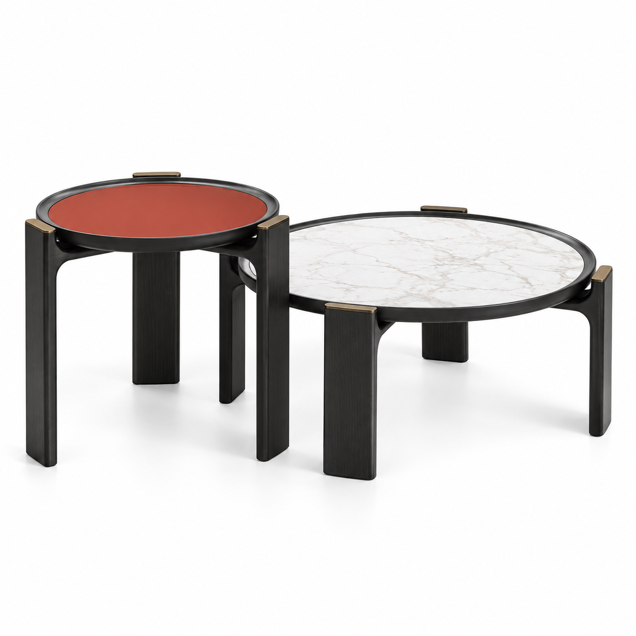 Luxury Round Nesting Coffee Table Set