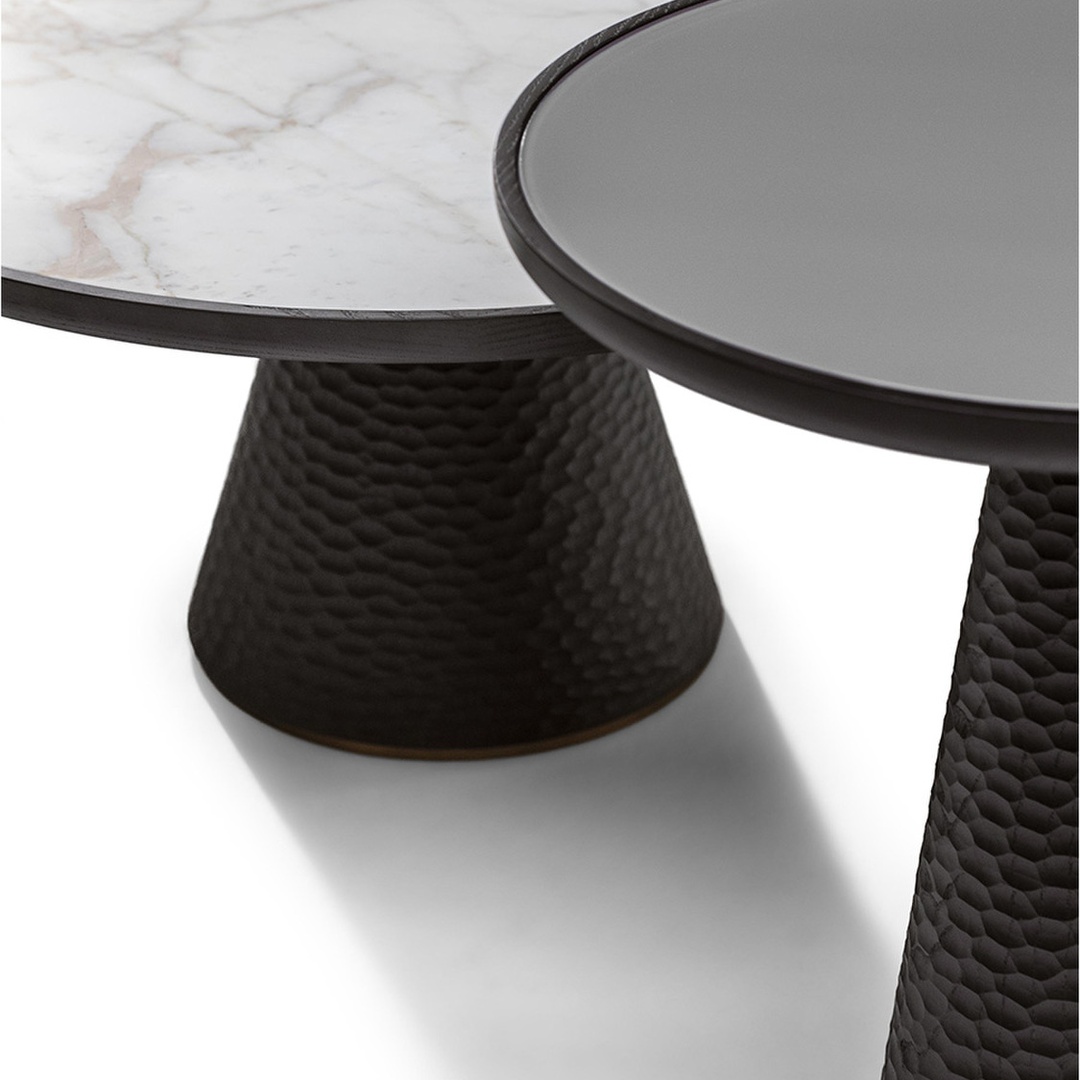 Luxury Sculptural Marble Top Coffee Table Set - Image 3