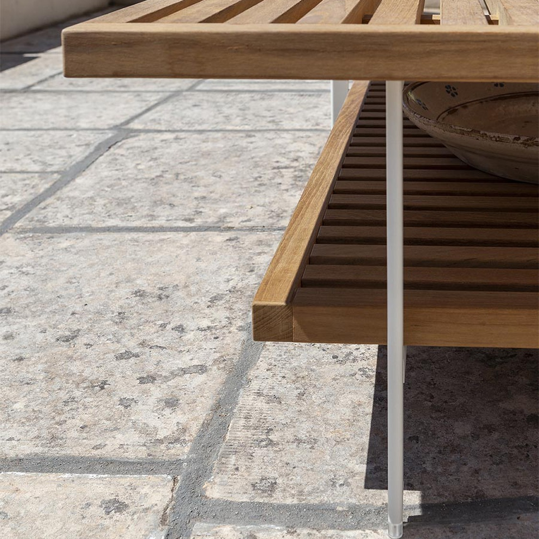 Modern Wooden Slatted Coffee Table - Image 2