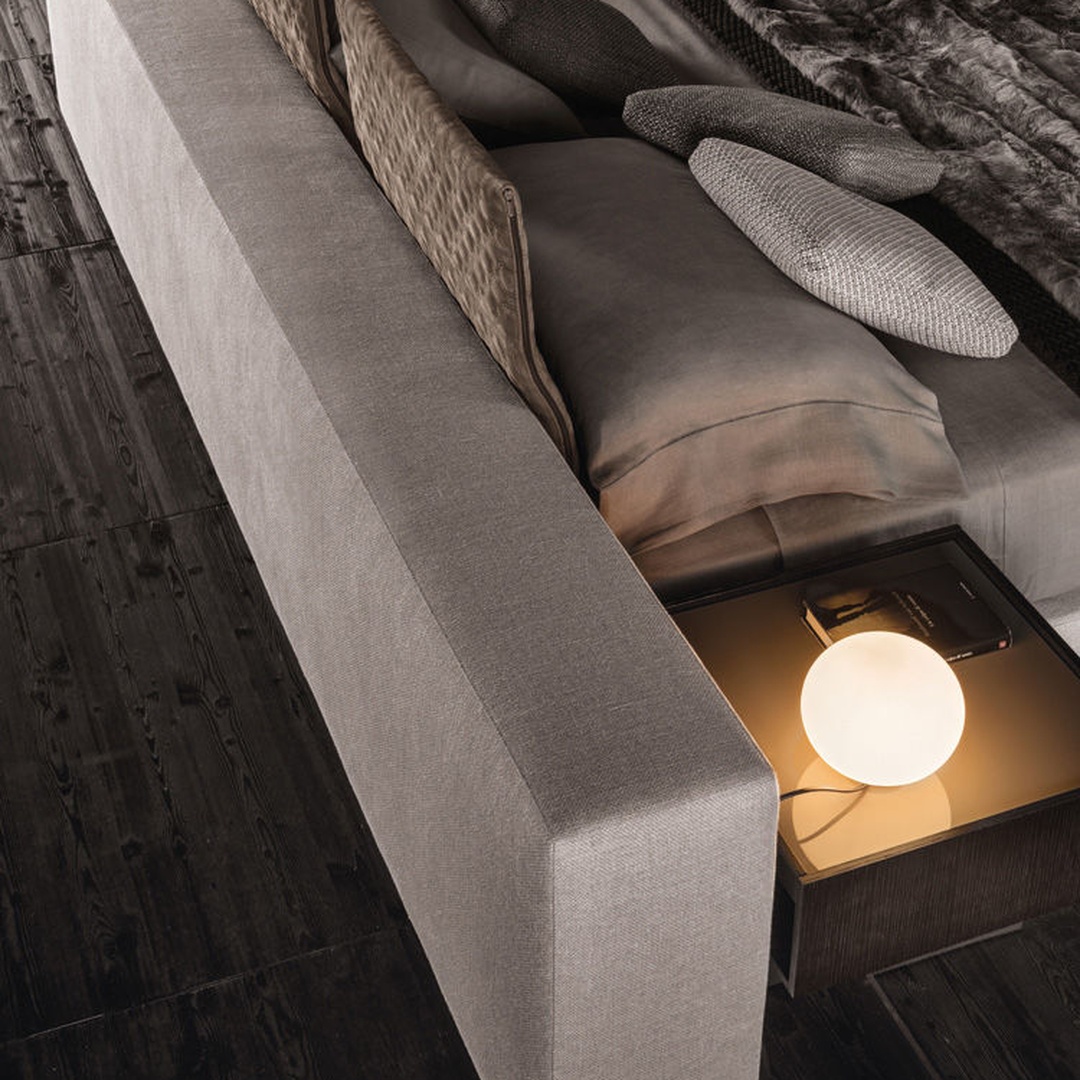 Luxury Upholstered Bed with Integrated Nightstands - Image 3