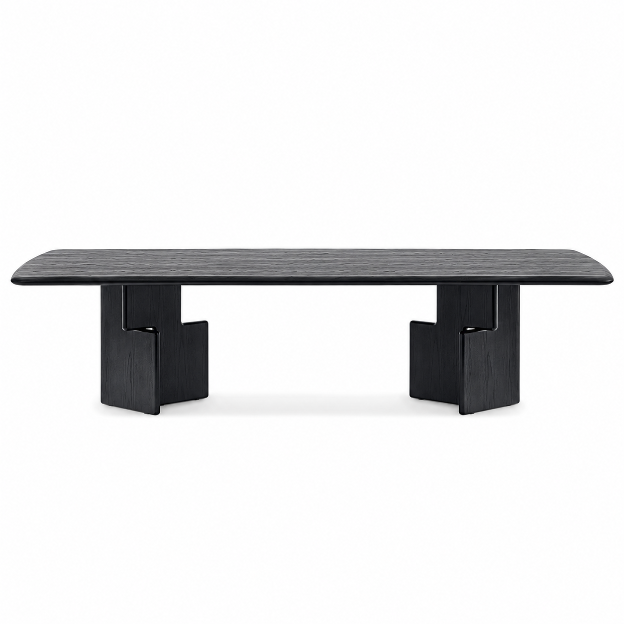 Modern Sculptural Black Dining Table