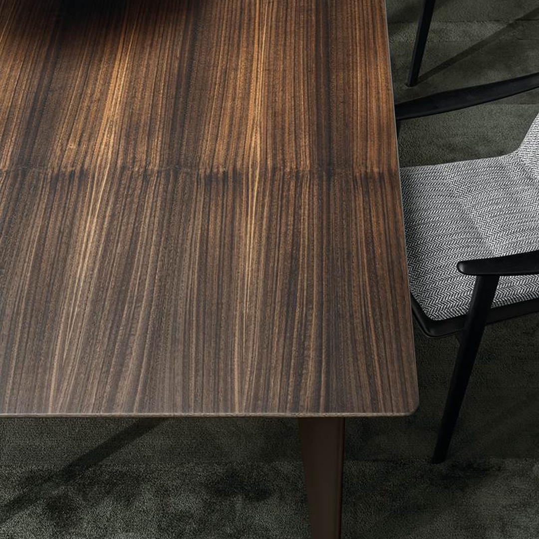 Modern Walnut Rectangular Dining Table - Image 3