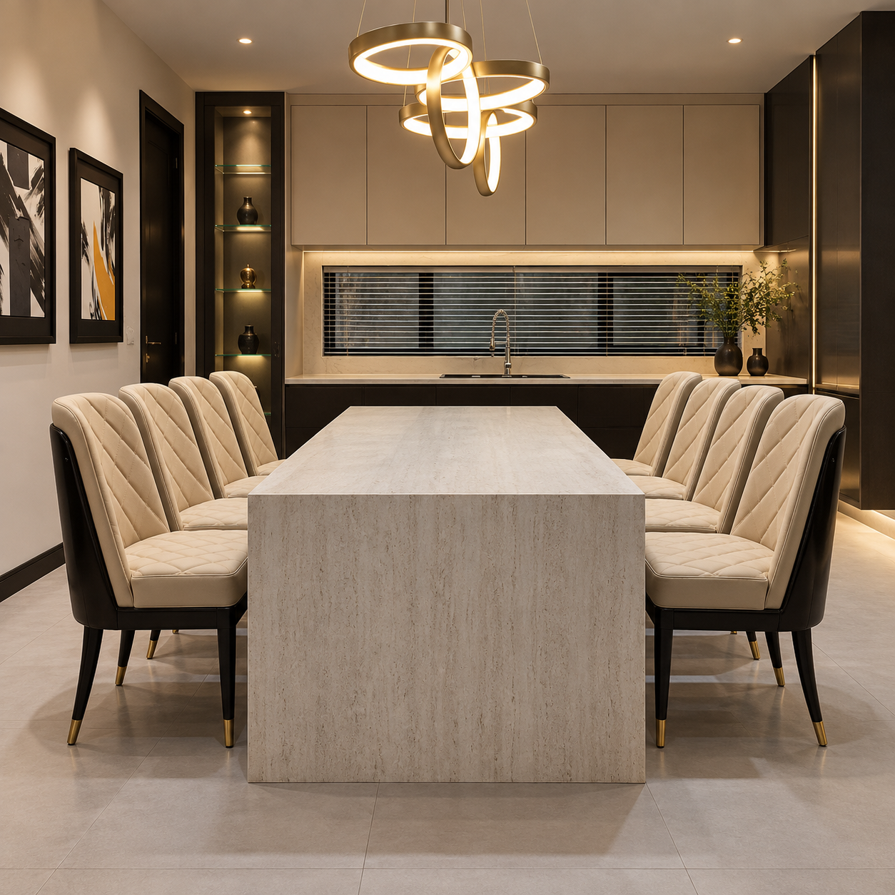 Modern 8-Seater Dining Table - Image 2