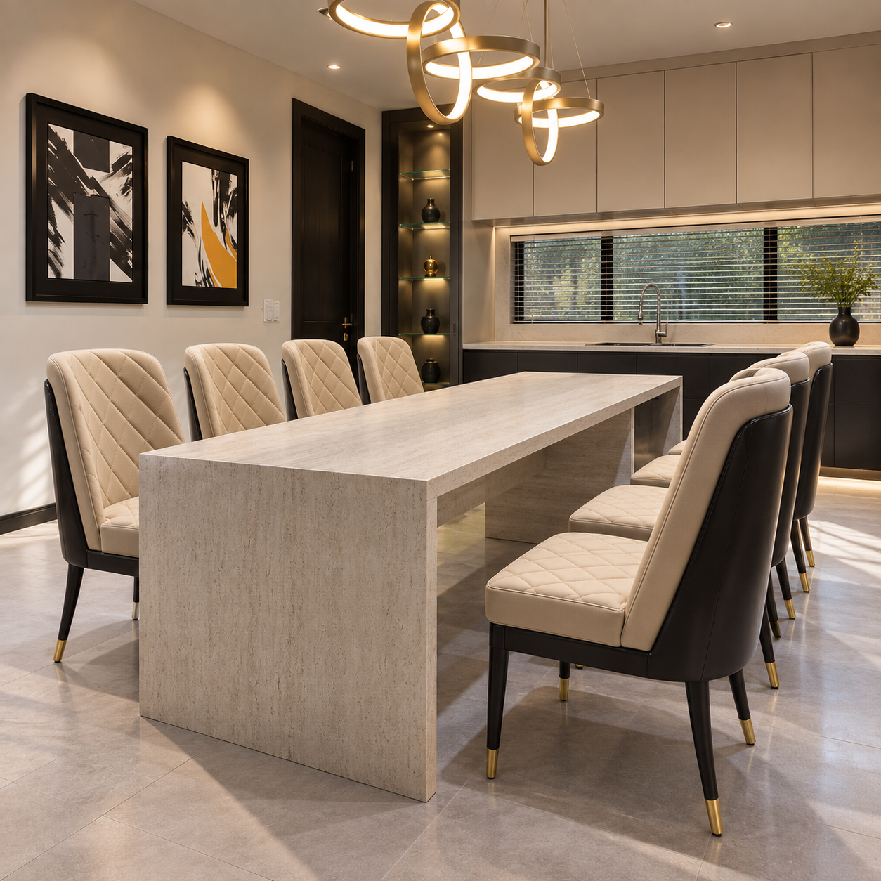 Modern 8-Seater Dining Table - Image 3