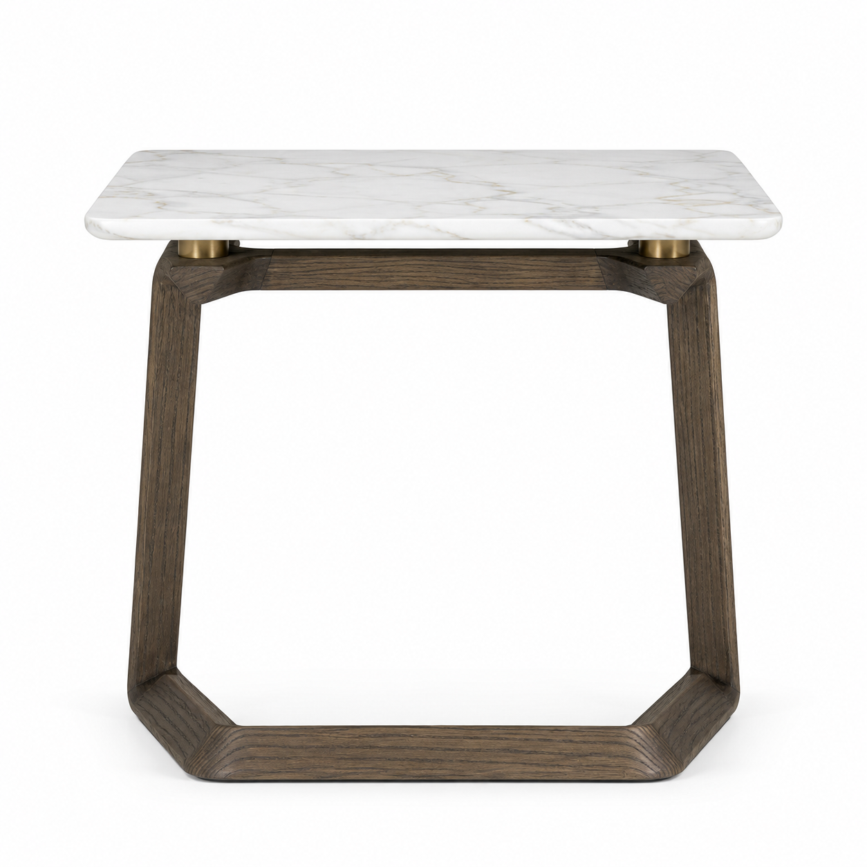Modern Marble Top C-Shape Side Table - Image 3