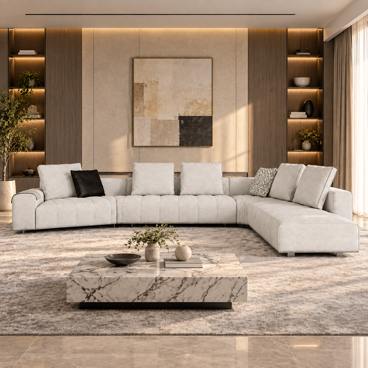 Luxe Haven L-Shape Modular Sectional Sofa - Image 3