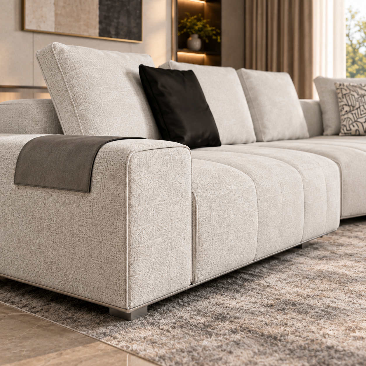 Luxe Haven L-Shape Modular Sectional Sofa - Image 2