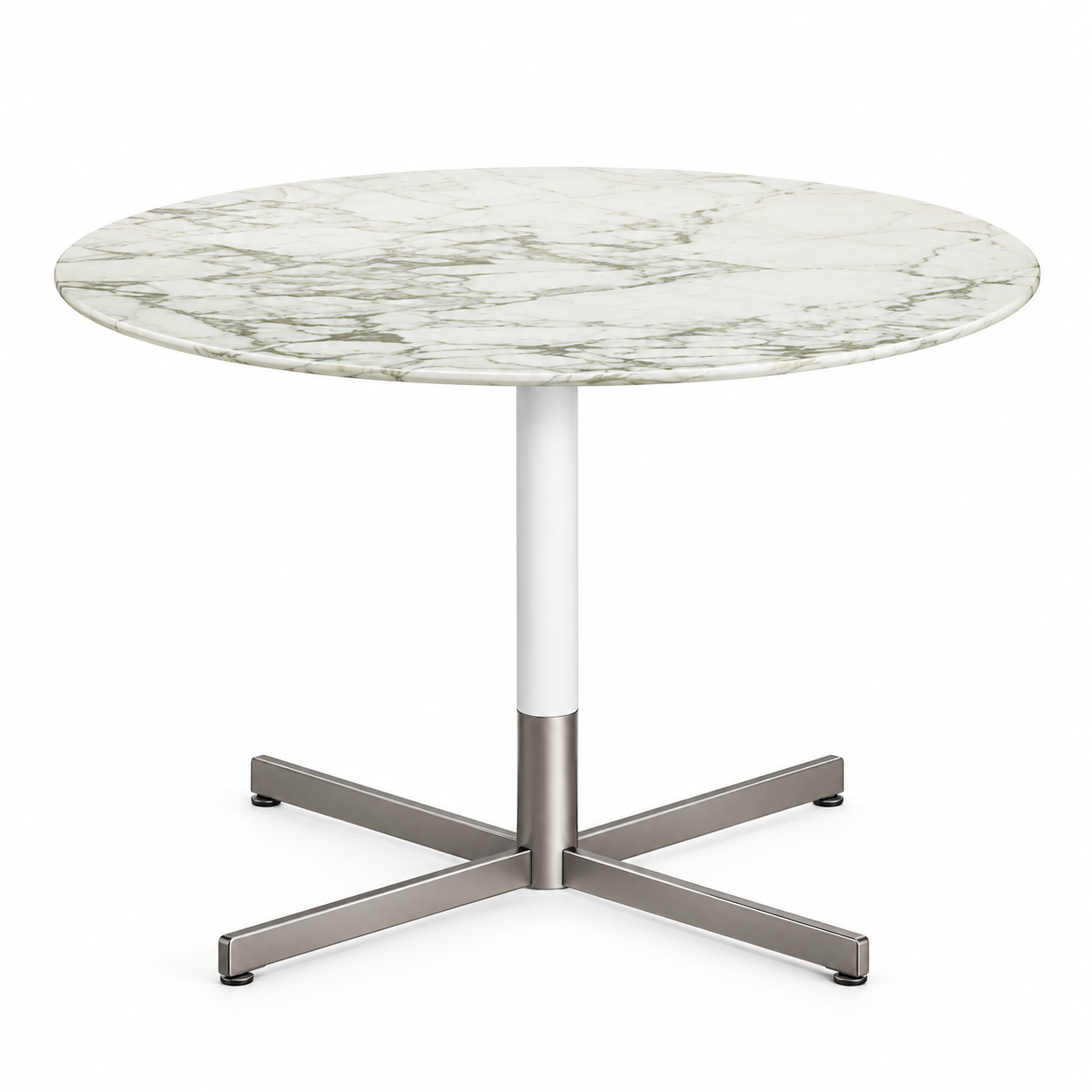Modern Round Walnut Dining Table - Image 3