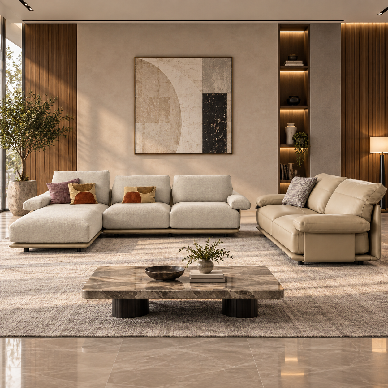 Luxe Comfort U-Shaped Modular Sofa Set - Image 2